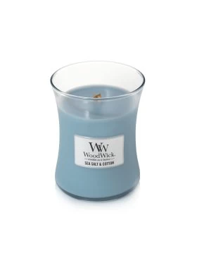 WoodWick Candle Sea Salt & Cotton Medium 275g - Image 2