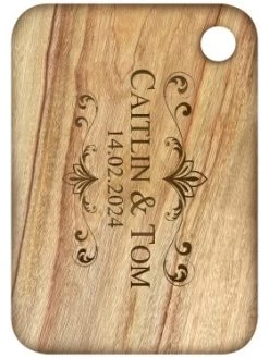 Laser Engraved Australian Hardwood Cutting Board 26cm X 18cm