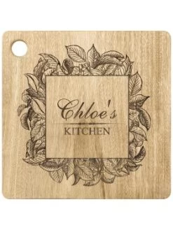 Laser Engraved Australian Hardwood Cutting Board 30cm X 30cm